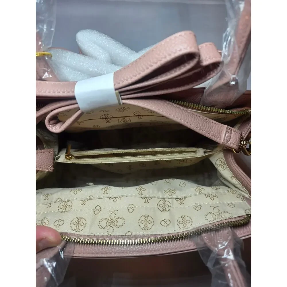 Cresci Mauve Structured Top Handle Satchel Handbag